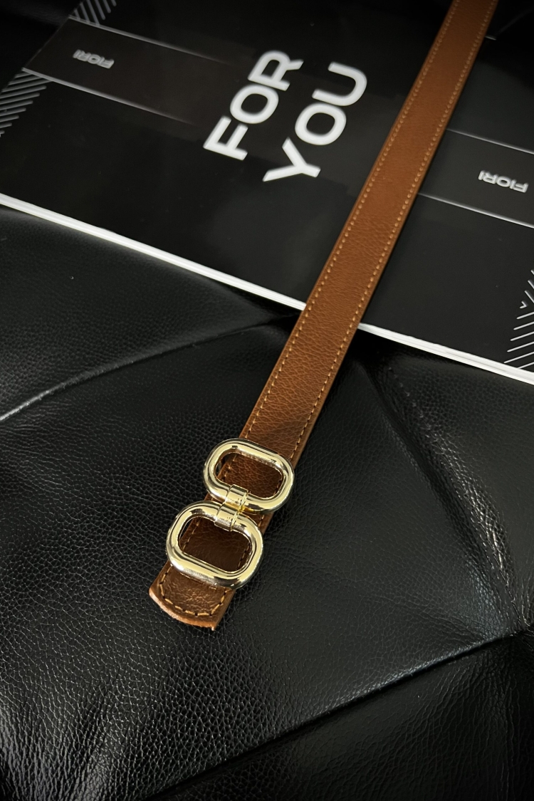 Fiori Double Gold Buckle Thin Women's Belt - Brand: Fiori - Women & Kids, Baby Clothes Wholesale - TheBS Women