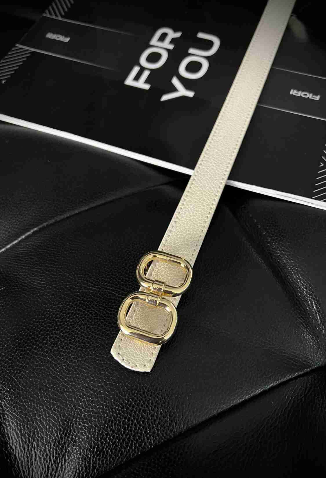 Fiori Double Gold Buckle Thin Women's Belt - Brand: Fiori - Women & Kids, Baby Clothes Wholesale - TheBS Women