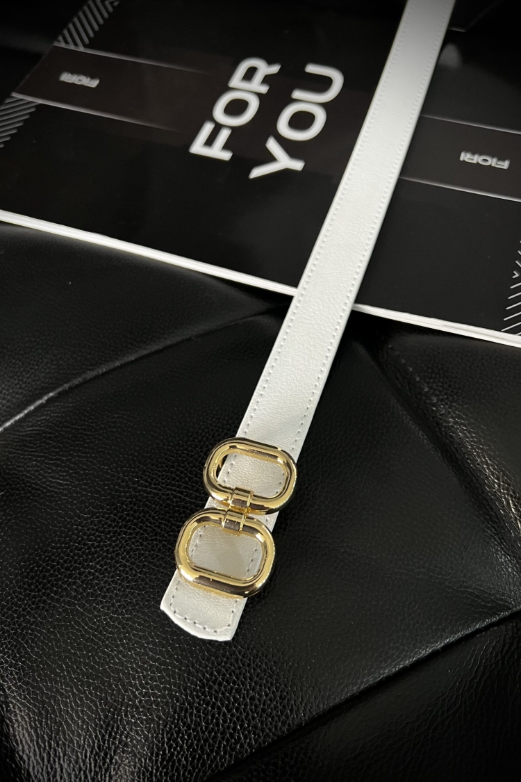 Fiori Double Gold Buckle Thin Women's Belt - Brand: Fiori - Women & Kids, Baby Clothes Wholesale - TheBS Women
