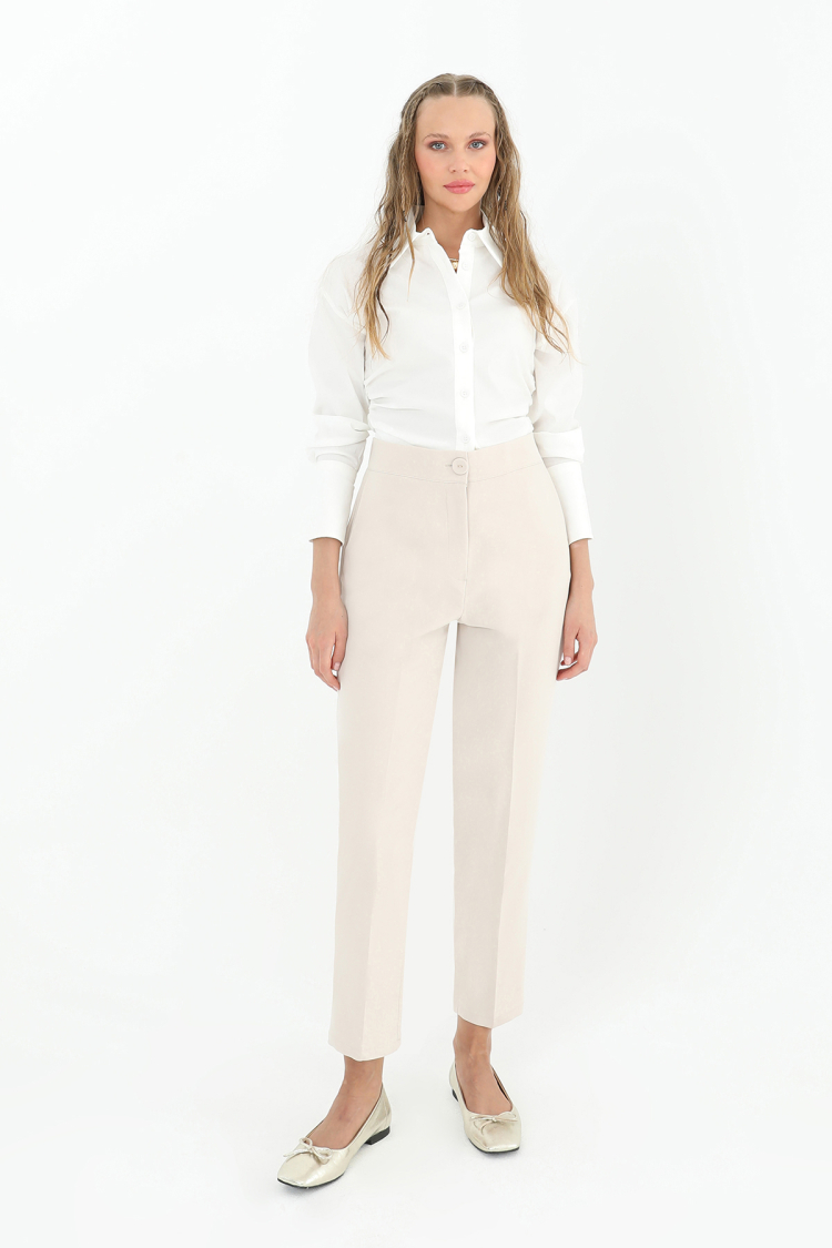 Women's Carrot Shape Fabric Trousers - Brand: Puane - Women & Kids, Baby Clothes Wholesale - TheBS Women