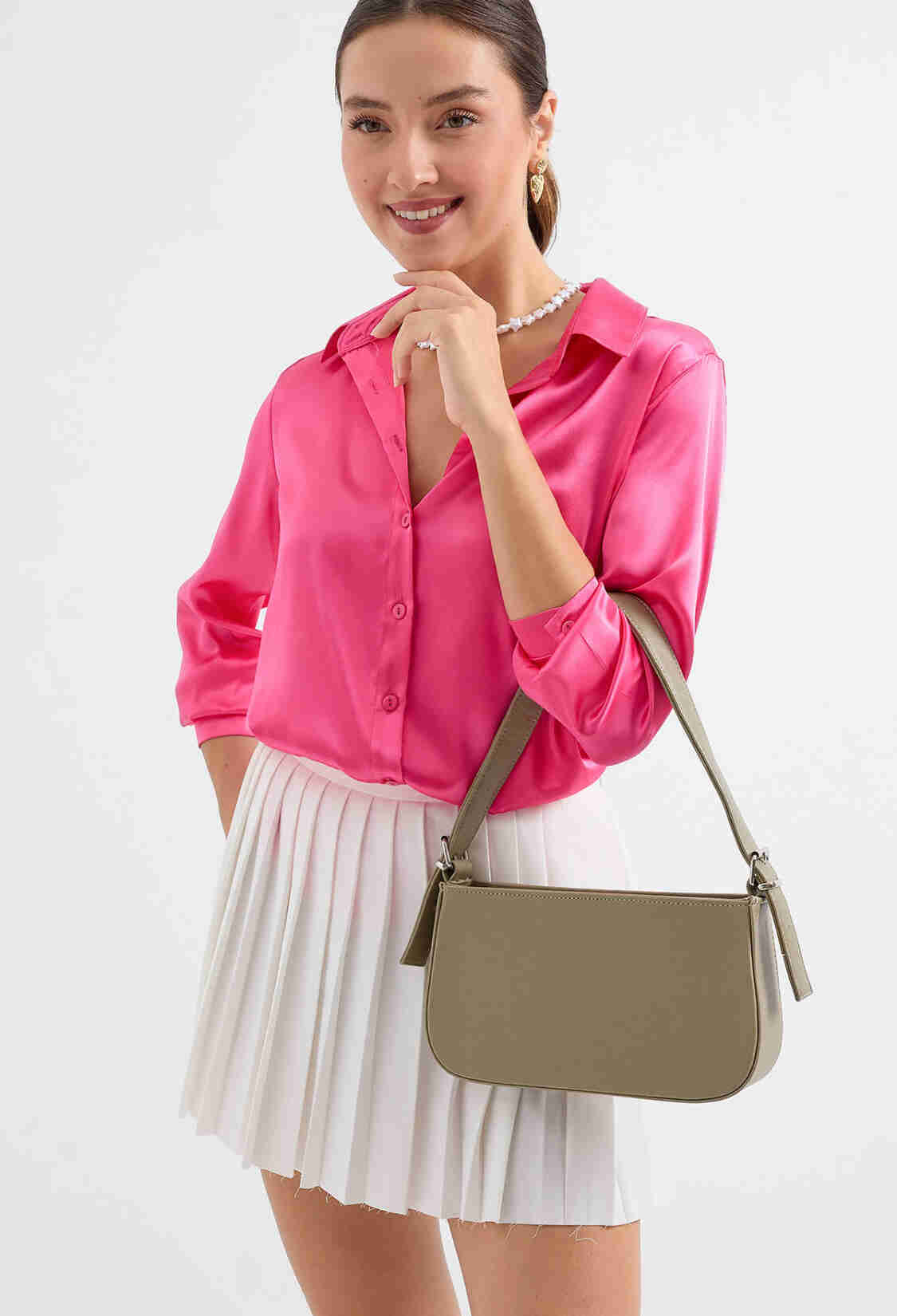 Plain Baguette Shoulder Bag - Brand: Bigdart - Women & Kids, Baby Clothes Wholesale - TheBS Women