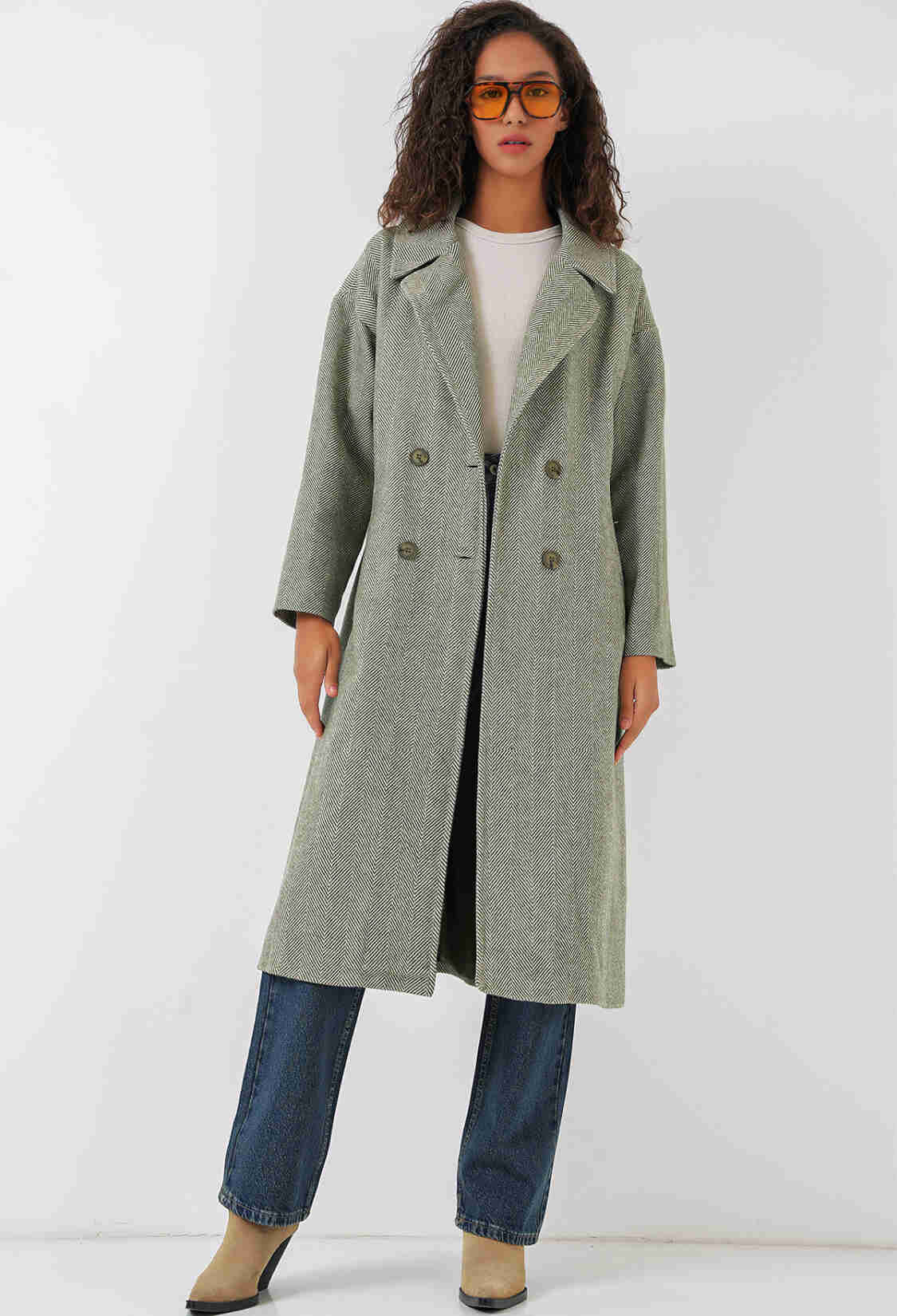 Oversize Wide Cut Wool Long Cashmere Coat - Çağla - Brand: Bigdart - Women & Kids, Baby Clothes Wholesale - TheBS Women