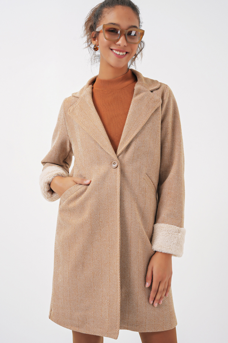 Herringbone Cashmere Coat - Brand: Bigdart - Women & Kids, Baby Clothes Wholesale - TheBS Women