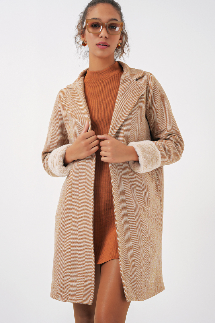 Herringbone Cashmere Coat - Brand: Bigdart - Women & Kids, Baby Clothes Wholesale - TheBS Women