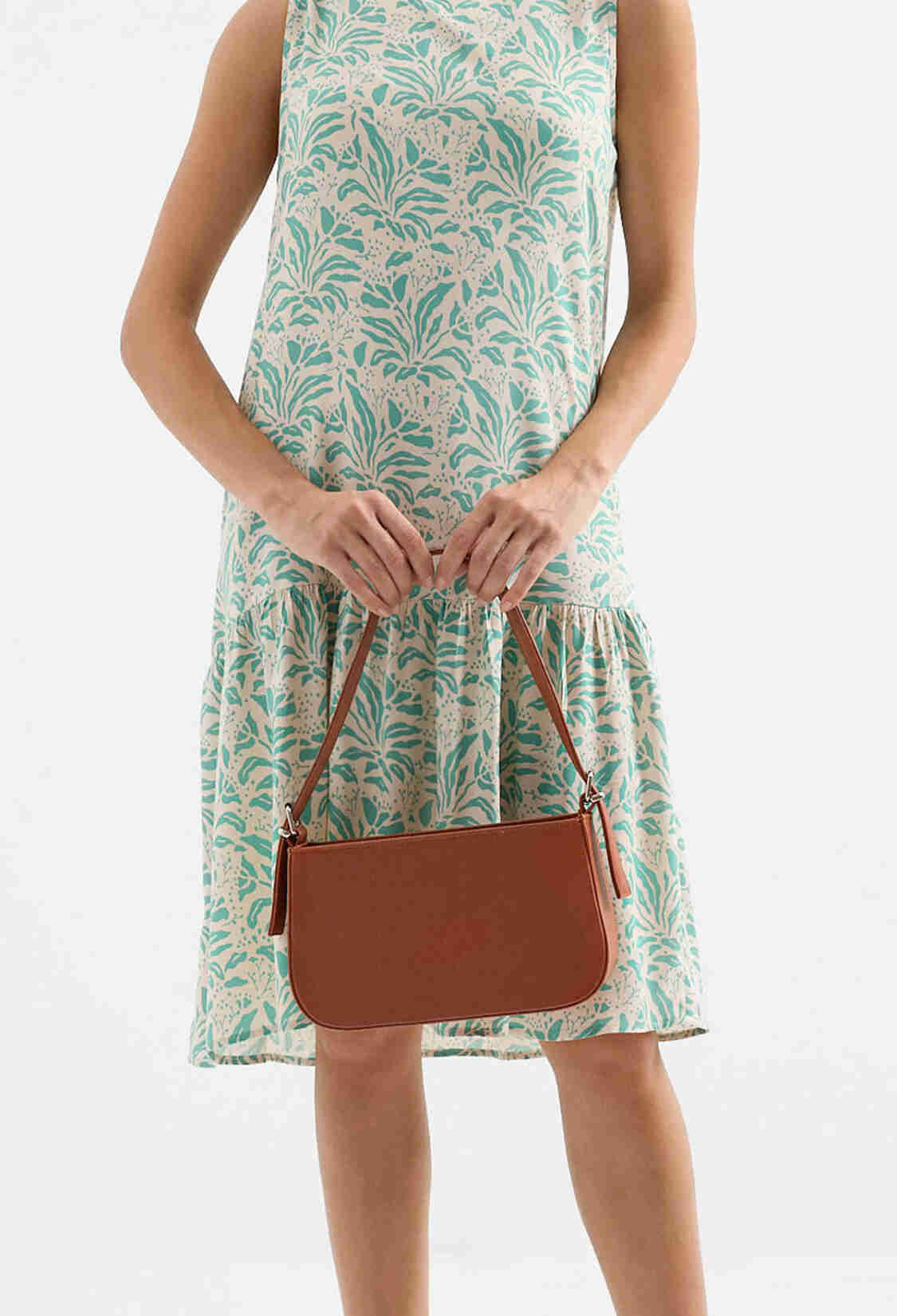 Plain Baguette Shoulder Bag - Tan - Brand: Bigdart - Women & Kids, Baby Clothes Wholesale - TheBS Women