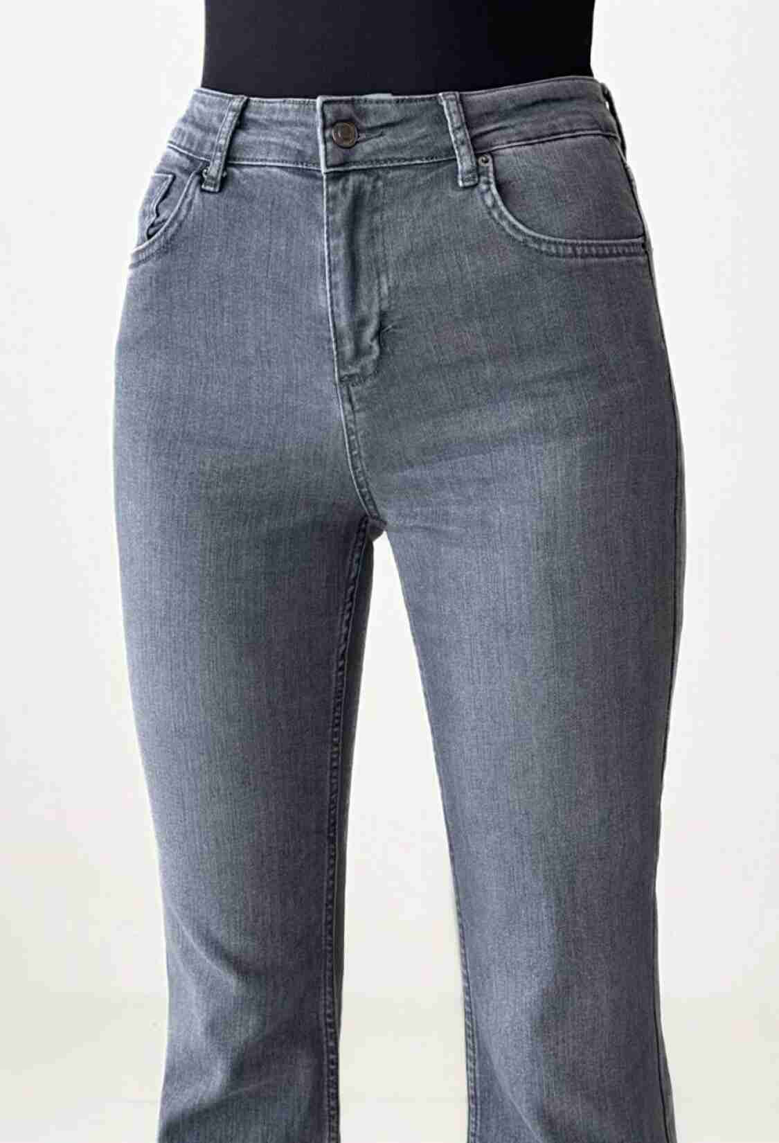 Mini Flare Gray Jeans - Brand: LACARINO - Women & Kids, Baby Clothes Wholesale - TheBS Women