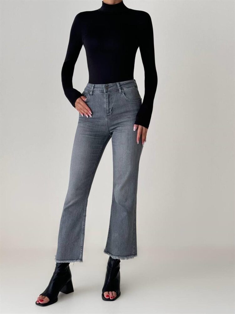Mini Flare Gray Jeans - Brand: LACARINO - Women & Kids, Baby Clothes Wholesale - TheBS Women