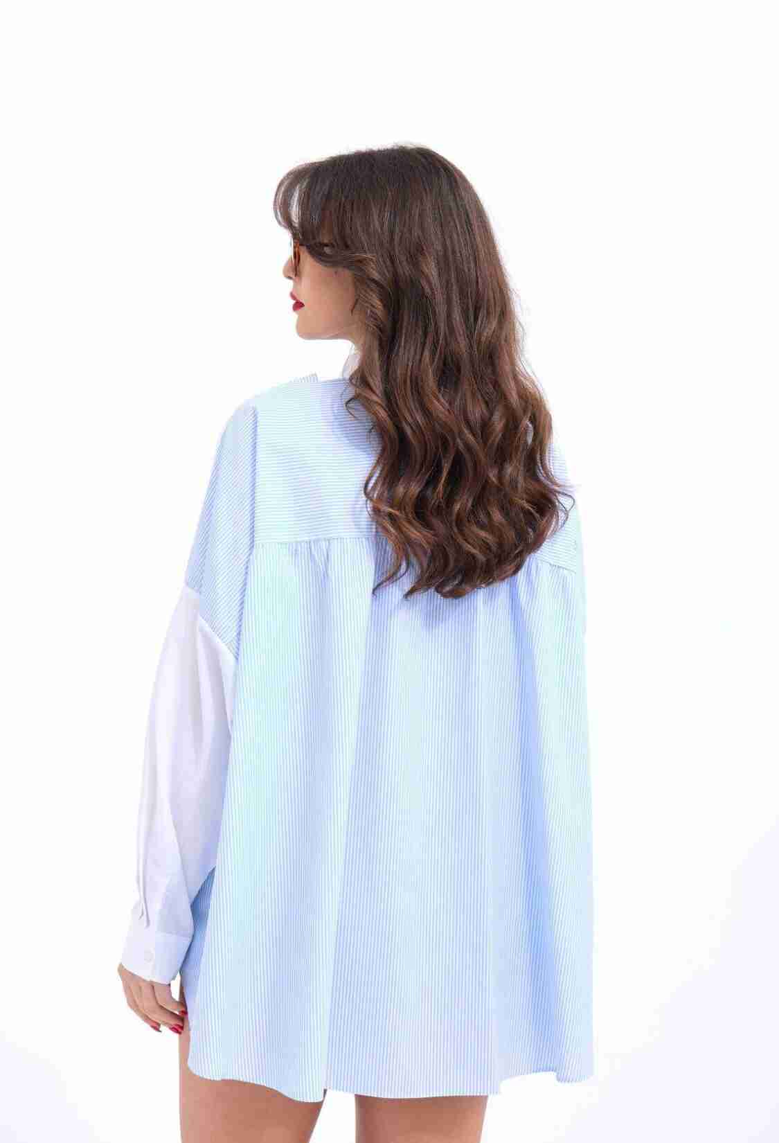 Striped Shirt - Multicolor - Brand: Fame - Women & Kids, Baby Clothes Wholesale - TheBS Women