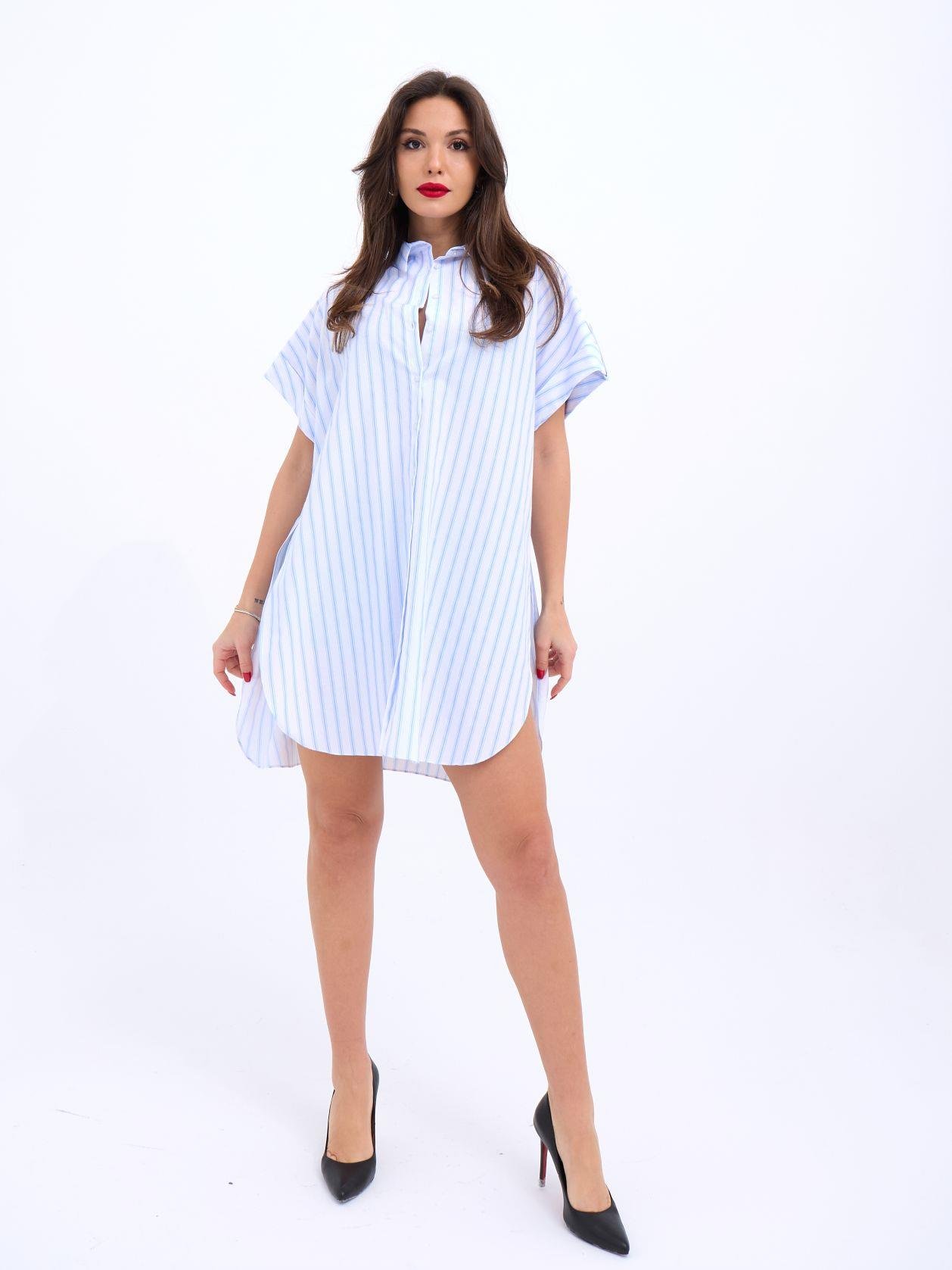 Striped Shirt - Multicolor - Brand: Fame - Women & Kids, Baby Clothes Wholesale - TheBS Women