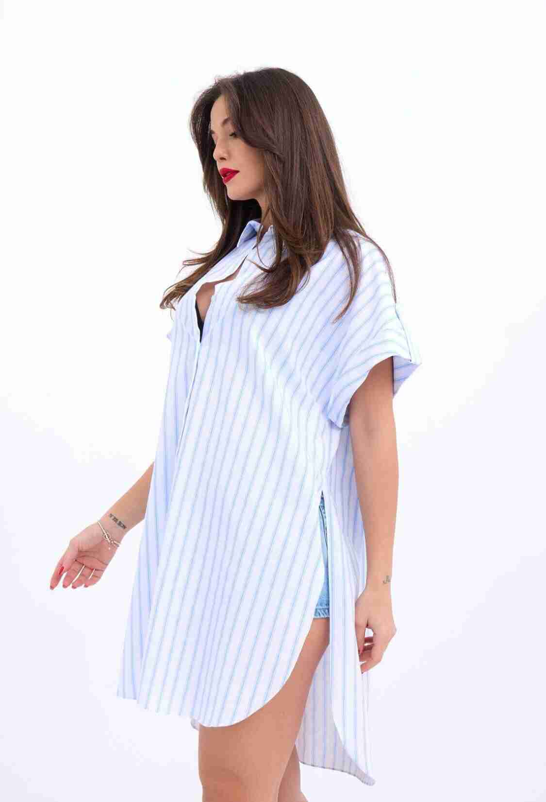 Striped Shirt - Multicolor - Brand: Fame - Women & Kids, Baby Clothes Wholesale - TheBS Women