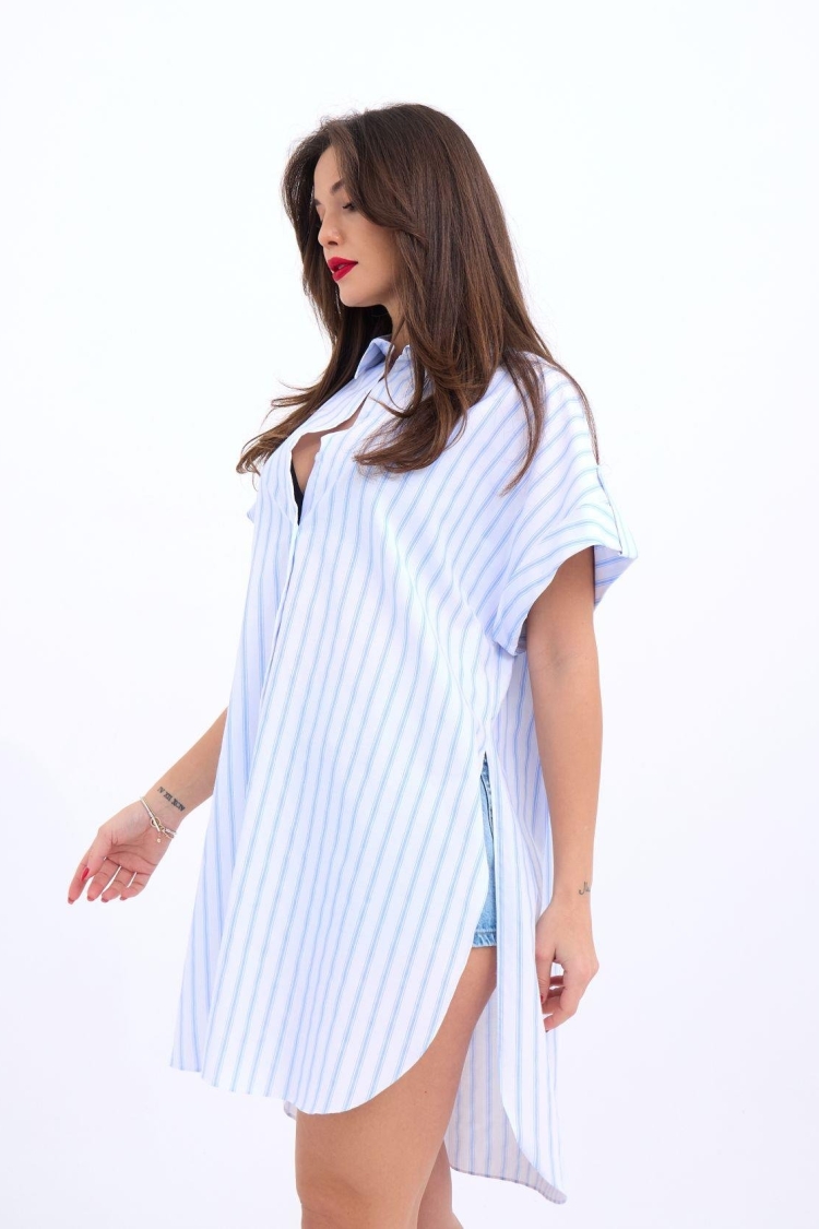 Striped Shirt - Multicolor - Brand: Fame - Women & Kids, Baby Clothes Wholesale - TheBS Women