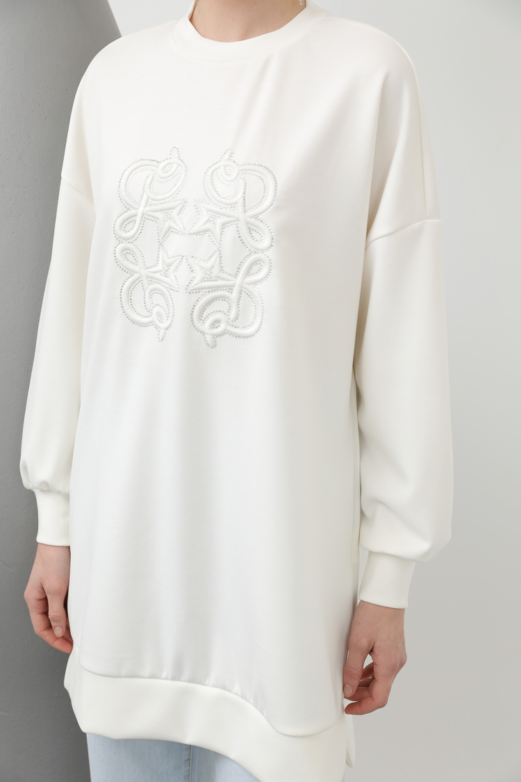 Women's Front Glued Stone Detailed Tunic - Brand: Puane - Women & Kids, Baby Clothes Wholesale - TheBS Women