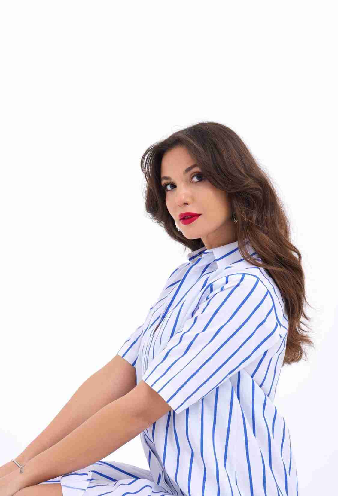 Striped Dress -& Blue - Brand: Fame - Women & Kids, Baby Clothes Wholesale - TheBS Women