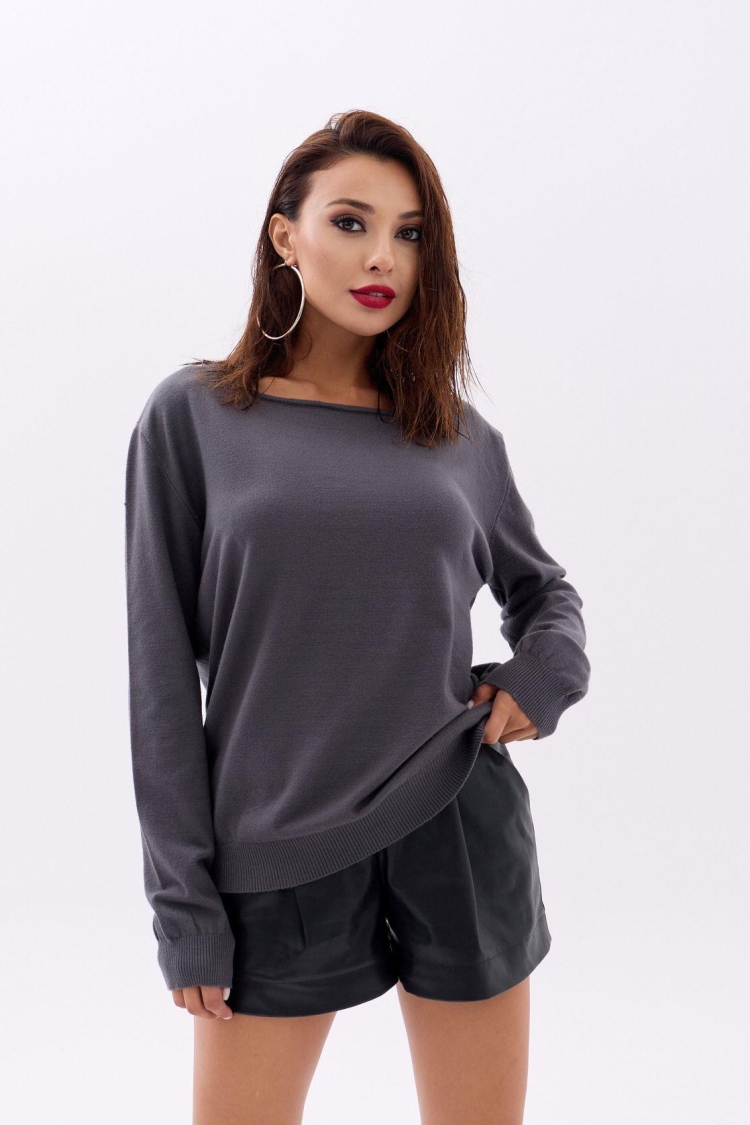 Knitted Plain Casual Sweater - Brand: Fame - Women & Kids, Baby Clothes Wholesale - TheBS Women