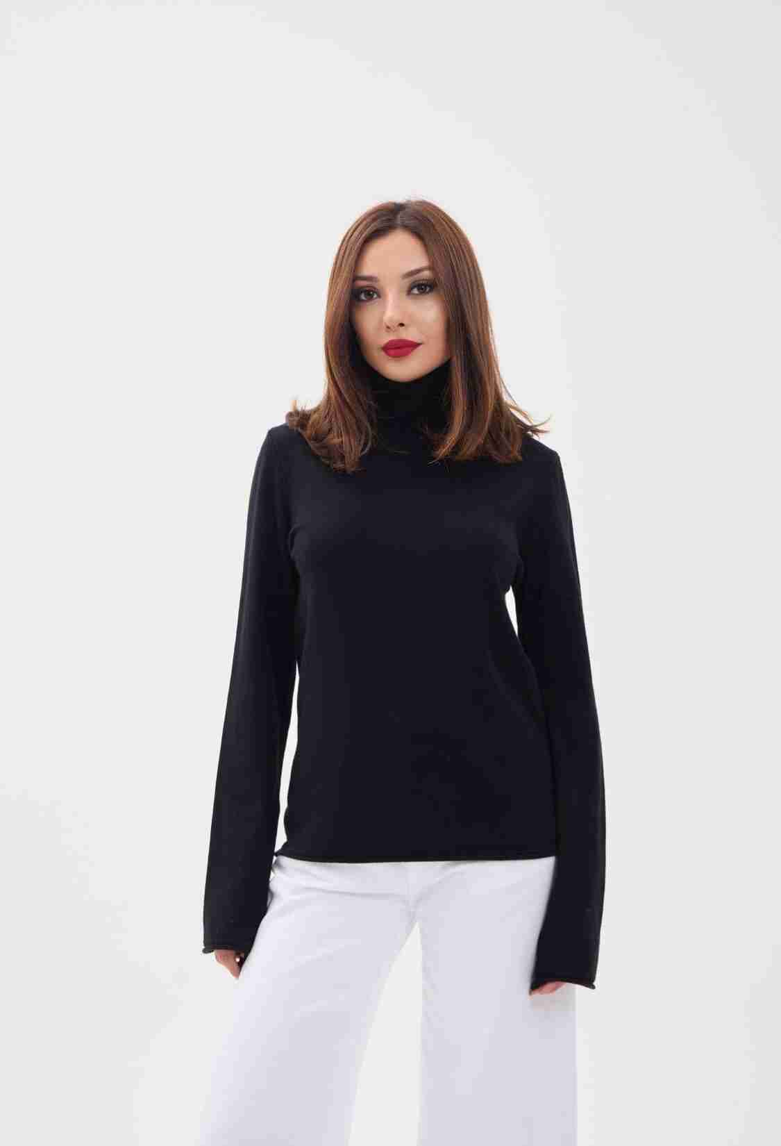 Knitwear Plain Turtleneck Casual - Brand: Fame - Women & Kids, Baby Clothes Wholesale - TheBS Women