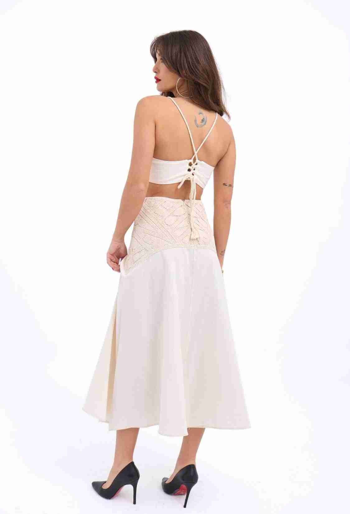 Dress - Beige - Brand: Fame - Women & Kids, Baby Clothes Wholesale - TheBS Women