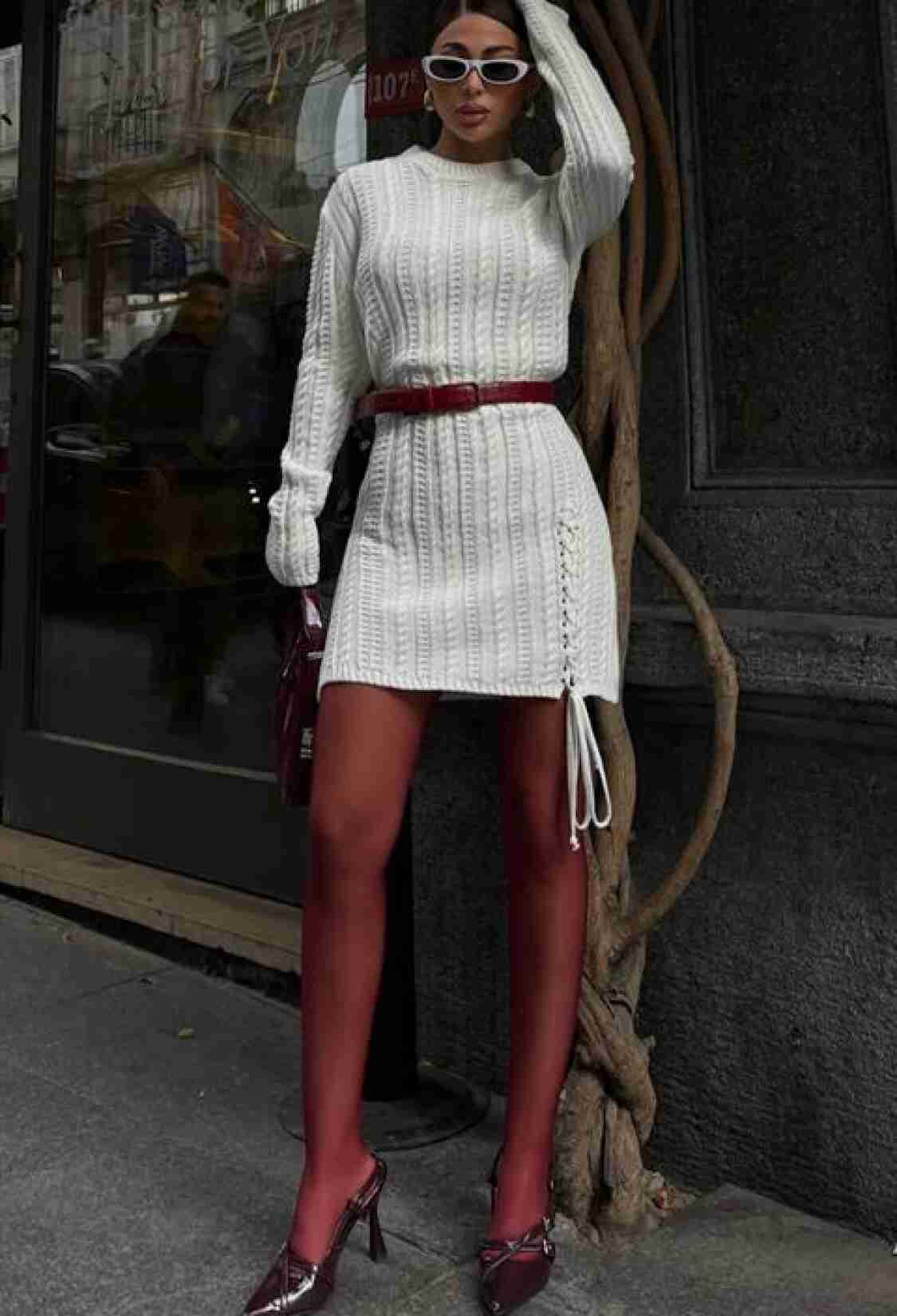 Knitted Detailed Mini Knit Dress - Brand: Sobe Istanbul - Women & Kids, Baby Clothes Wholesale - TheBS Women