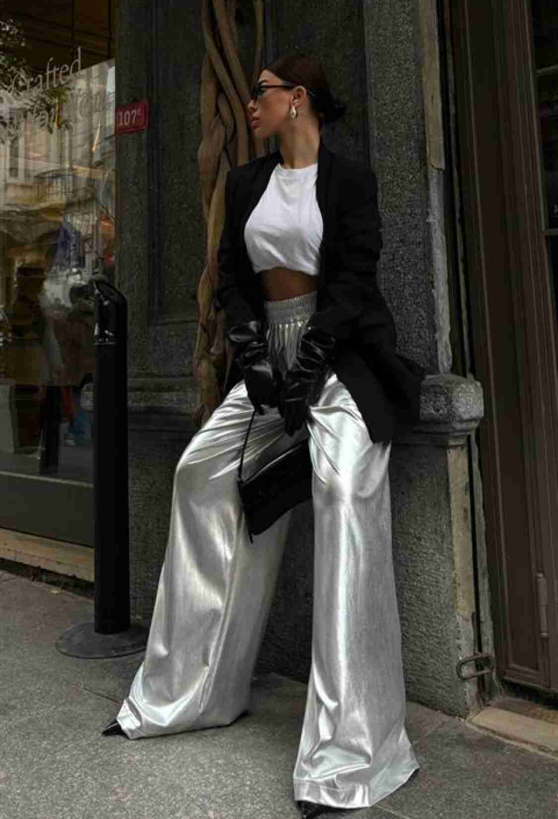 Palazzo Trousers - Silver - Brand: Sobe Istanbul - Women & Kids, Baby Clothes Wholesale - TheBS Women