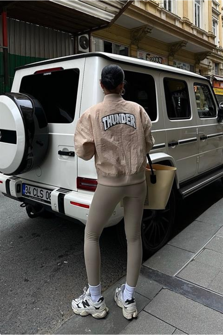 Back Printed Bomber Jacket - Brand: Sobe Istanbul - Women & Kids, Baby Clothes Wholesale - TheBS Women