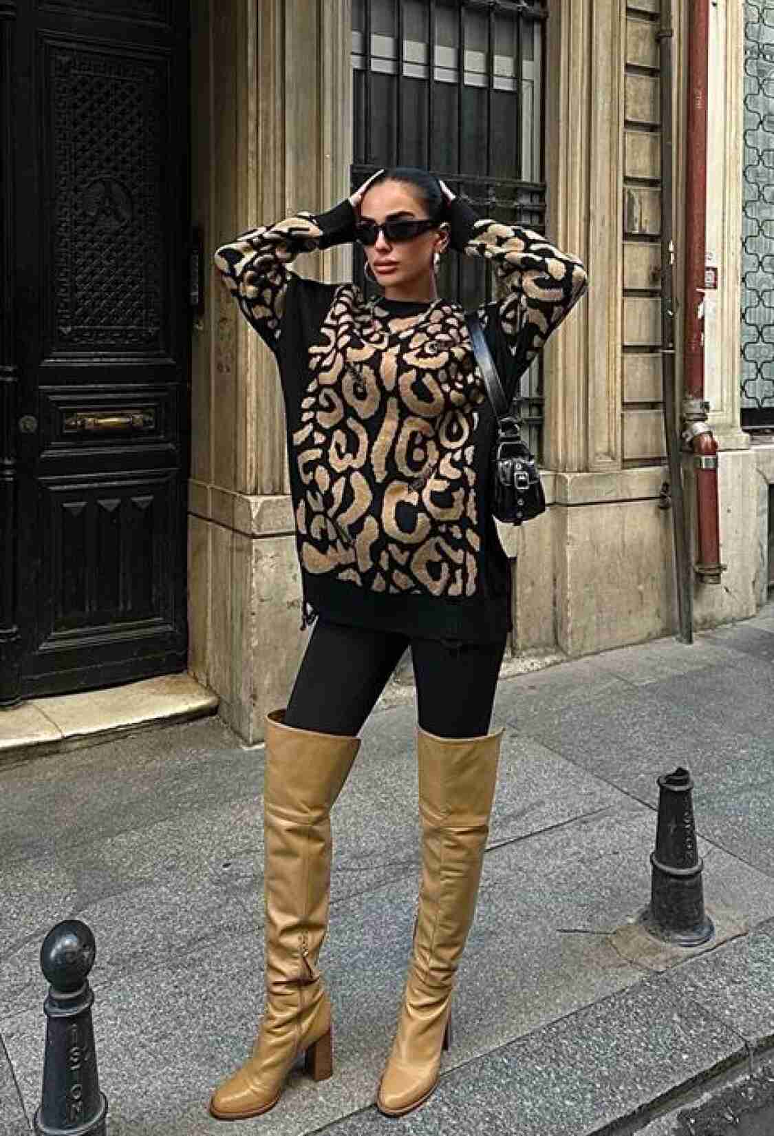 Leopard Patterned Ripped Detailed Sweater - Brand: Sobe Istanbul - Women & Kids, Baby Clothes Wholesale - TheBS Women