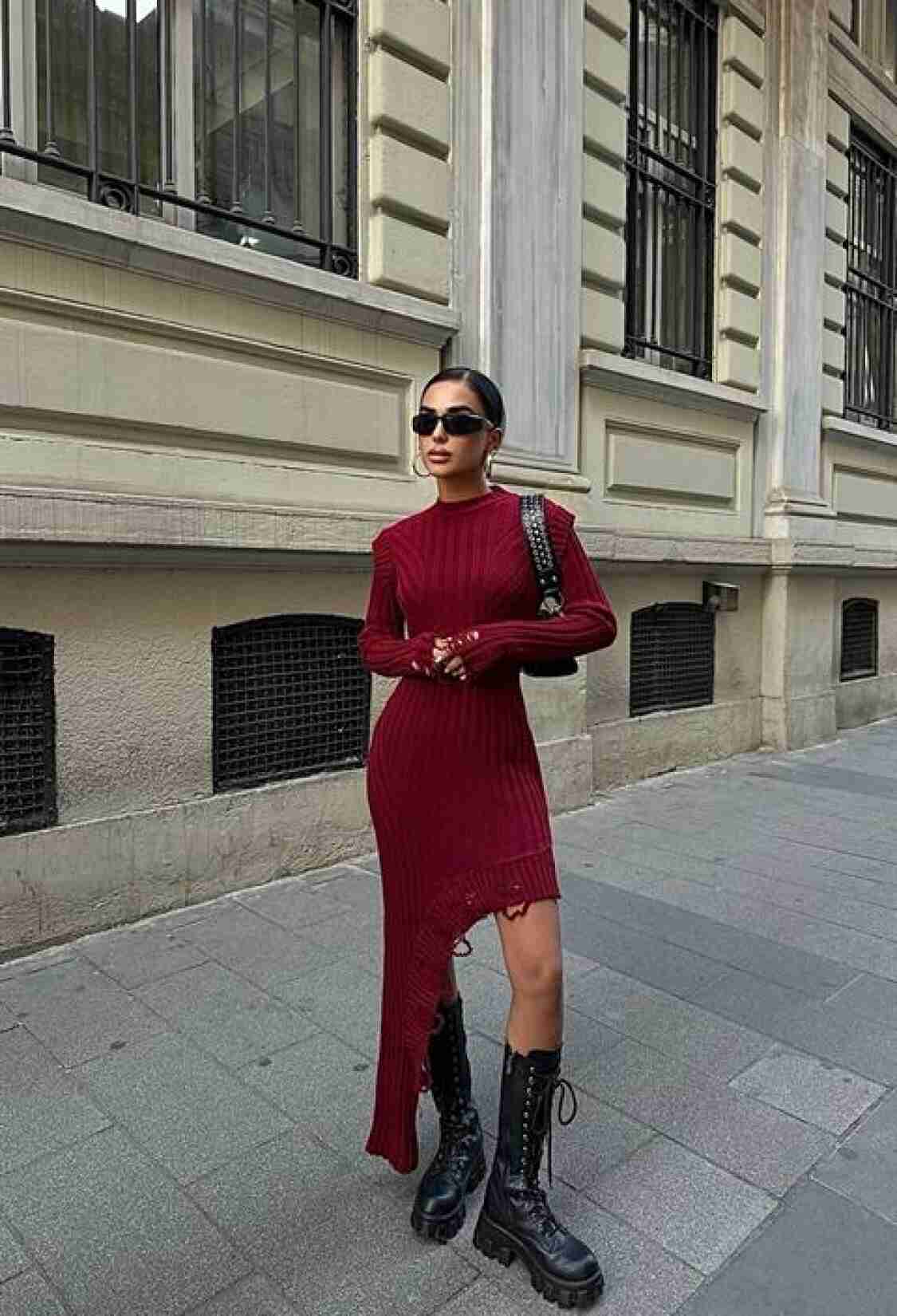 Asymmetrical Cotton Knit Dress - Brand: Sobe Istanbul - Women & Kids, Baby Clothes Wholesale - TheBS Women