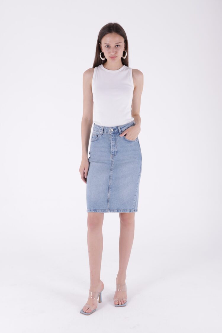 Mid Length Denim Skirt - Brand: XLove - Women & Kids, Baby Clothes Wholesale - TheBS Women