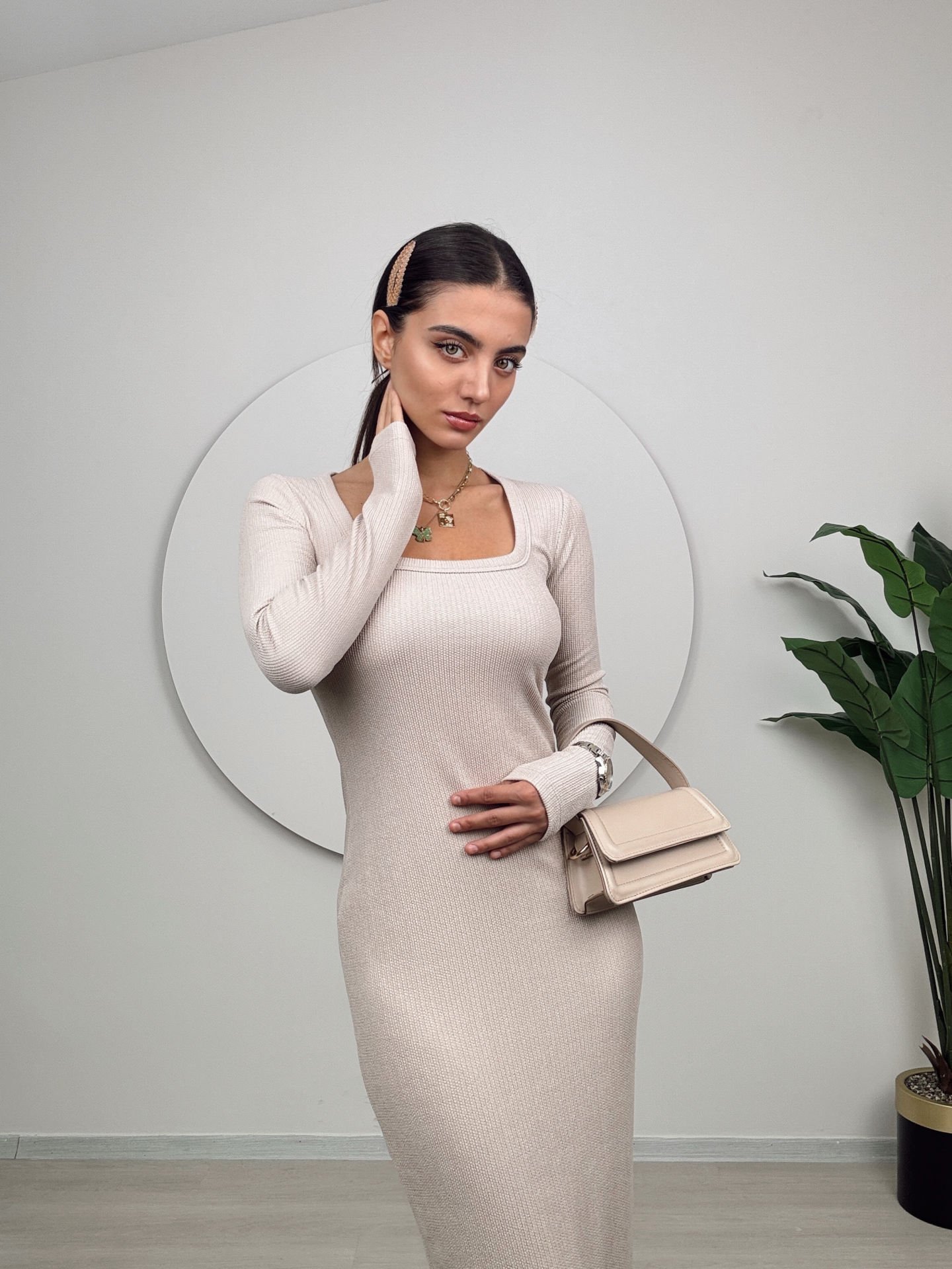 U Neck Knitted Dress - Brand: Miss Janell - Women & Kids, Baby Clothes Wholesale - TheBS Women