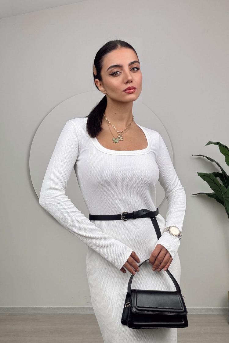 U Neck Knitted Dress - Brand: Miss Janell - Women & Kids, Baby Clothes Wholesale - TheBS Women