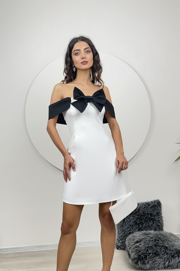 Strapless Dress With Bow - Brand: Miss Janell - Women & Kids, Baby Clothes Wholesale - TheBS Women