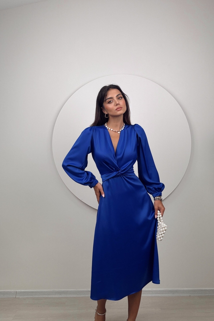 Satin Belted Dress - Brand: Miss Janell - Women & Kids, Baby Clothes Wholesale - TheBS Women
