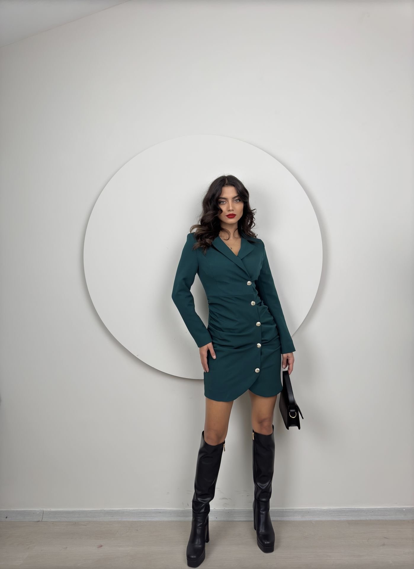 Ruffle Buttoned Jacket Dress - Brand: Miss Janell - Women & Kids, Baby Clothes Wholesale - TheBS Women