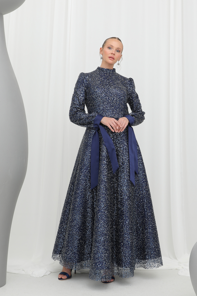 Elegant Evening Dress With Sparkly Sequin Detail - Brand: Puane - Women & Kids, Baby Clothes Wholesale - TheBS Women