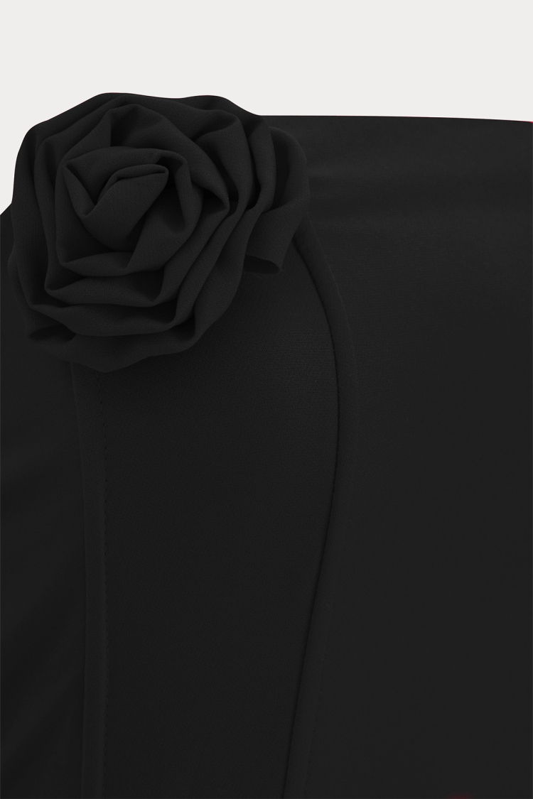 Rose Detail Strapless Crop Top - Brand: EYYO ATELIER - Women & Kids, Baby Clothes Wholesale - TheBS Women