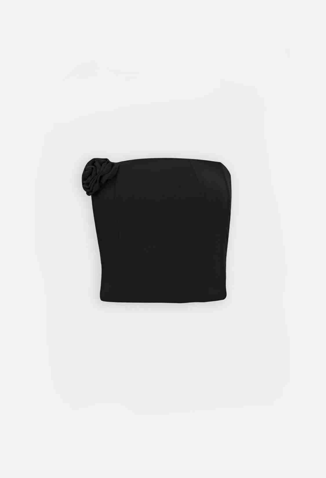 Rose Detail Strapless Crop Top - Brand: EYYO ATELIER - Women & Kids, Baby Clothes Wholesale - TheBS Women