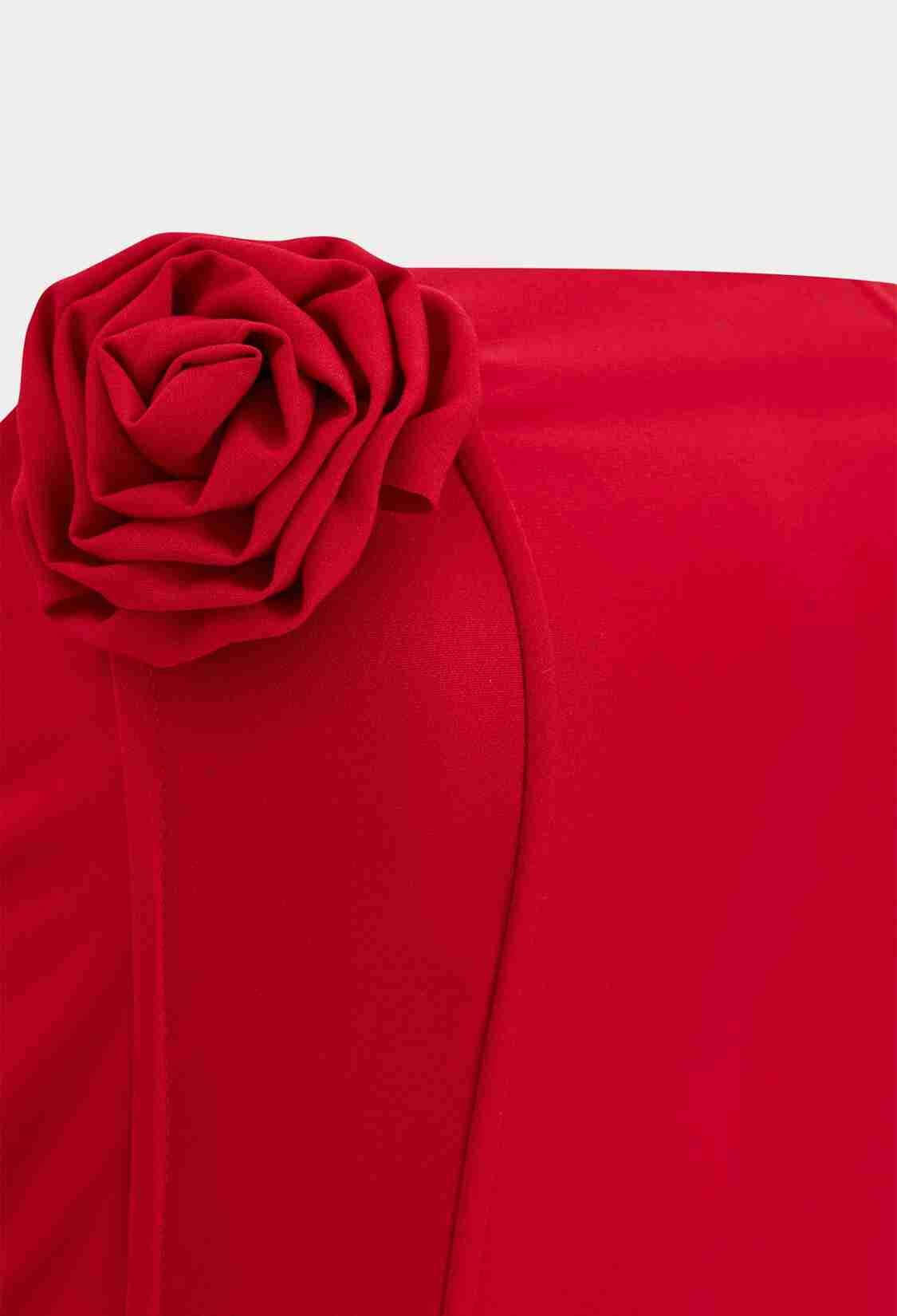 Rose Detail Strapless Crop Top - Brand: EYYO ATELIER - Women & Kids, Baby Clothes Wholesale - TheBS Women