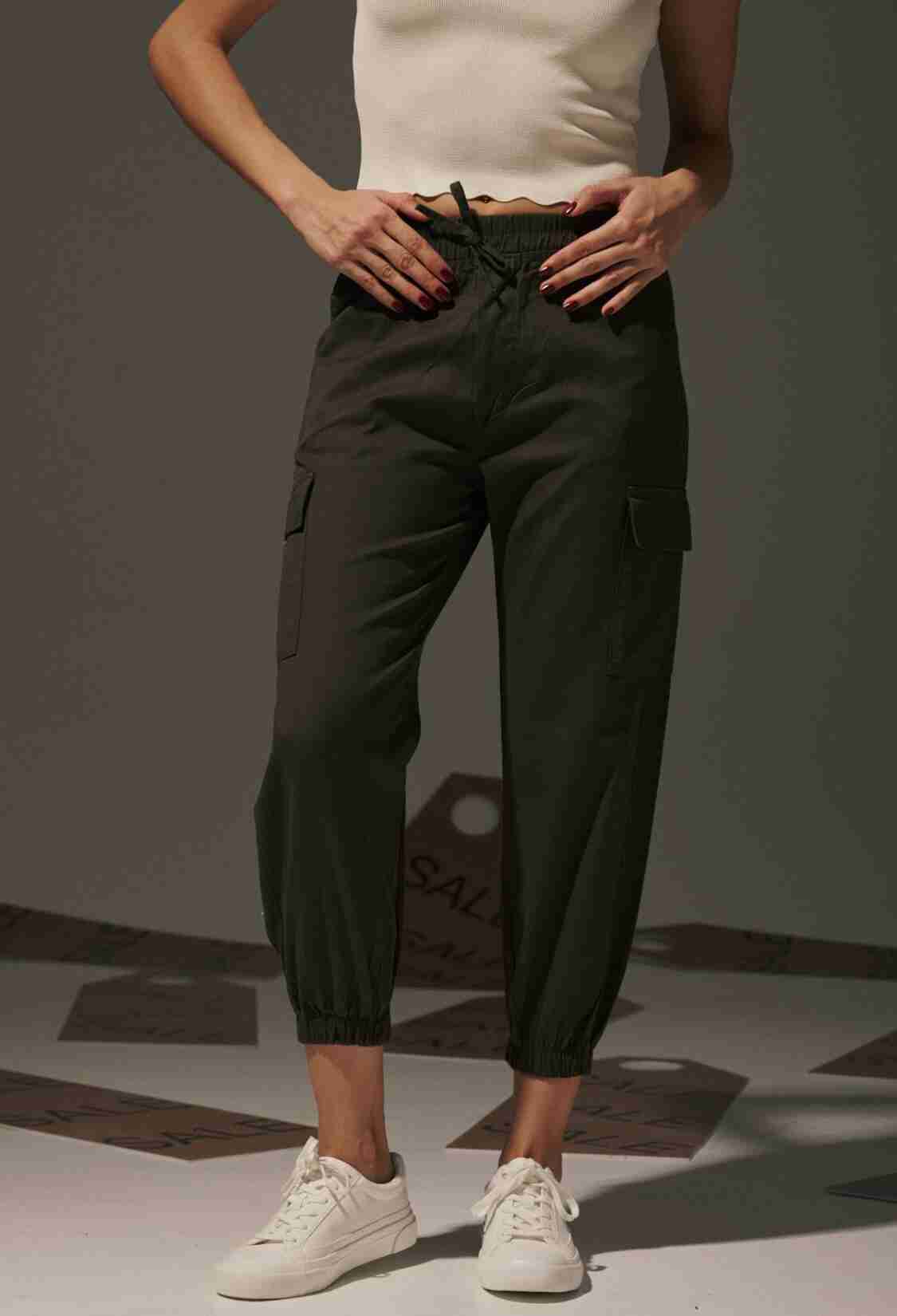 Gabardine Waist Elastic Women's Trousers - Brand: Levure - Women & Kids, Baby Clothes Wholesale - TheBS Women