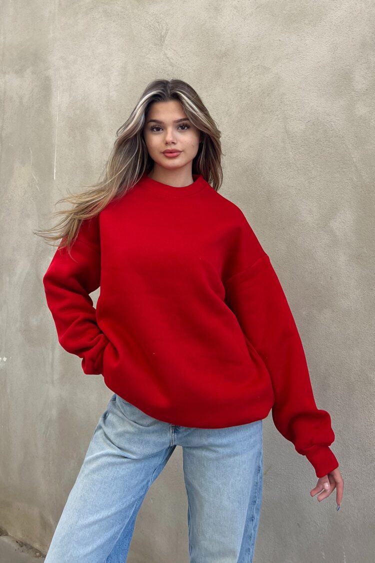 Basic Crew Neck Oversize Sweatshirt - Brand: la & vetta - Women & Kids, Baby Clothes Wholesale - TheBS Women