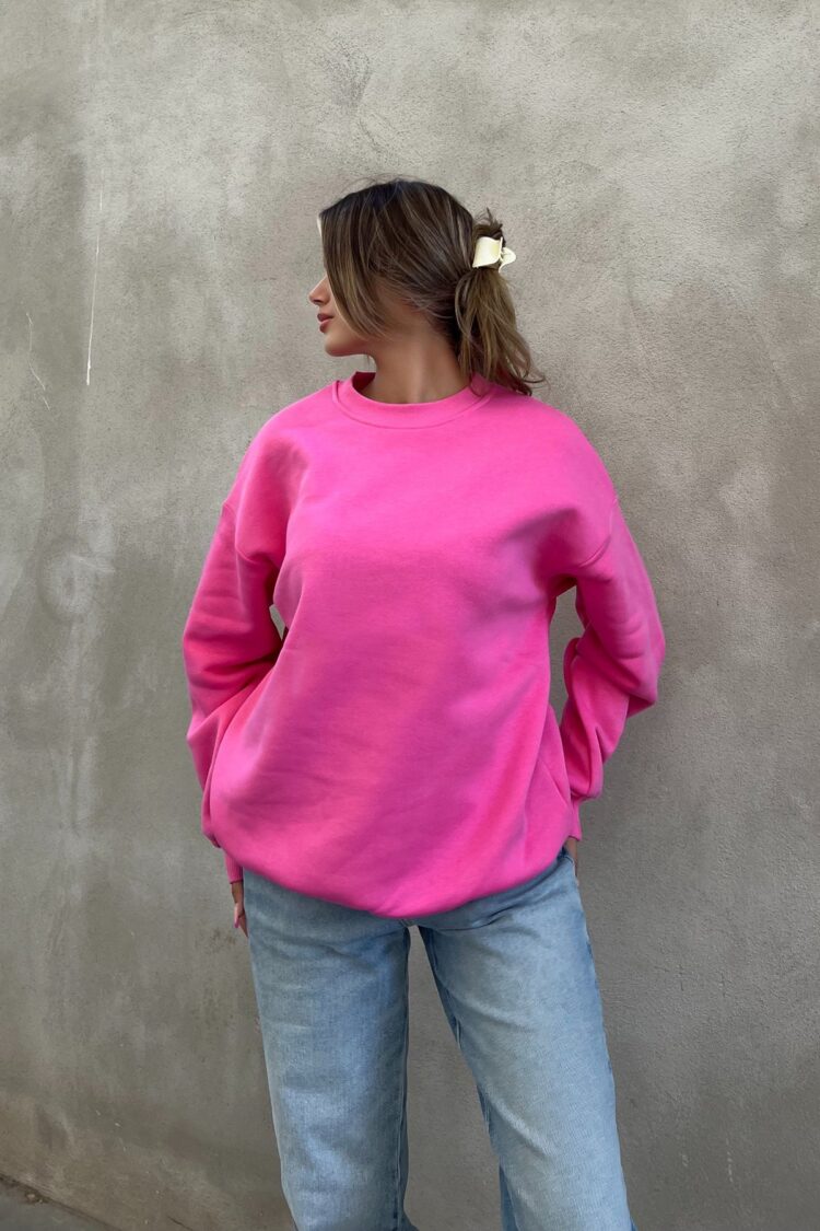 Basic Crew Neck Oversize Sweatshirt - Brand: la & vetta - Women & Kids, Baby Clothes Wholesale - TheBS Women