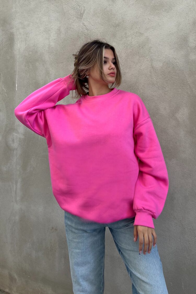 Basic Crew Neck Oversize Sweatshirt - Brand: la & vetta - Women & Kids, Baby Clothes Wholesale - TheBS Women