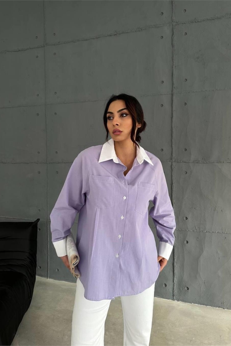 Poplin Shirt With Cuff And Collar Detail - Brand: Ello - Women & Kids, Baby Clothes Wholesale - TheBS Women