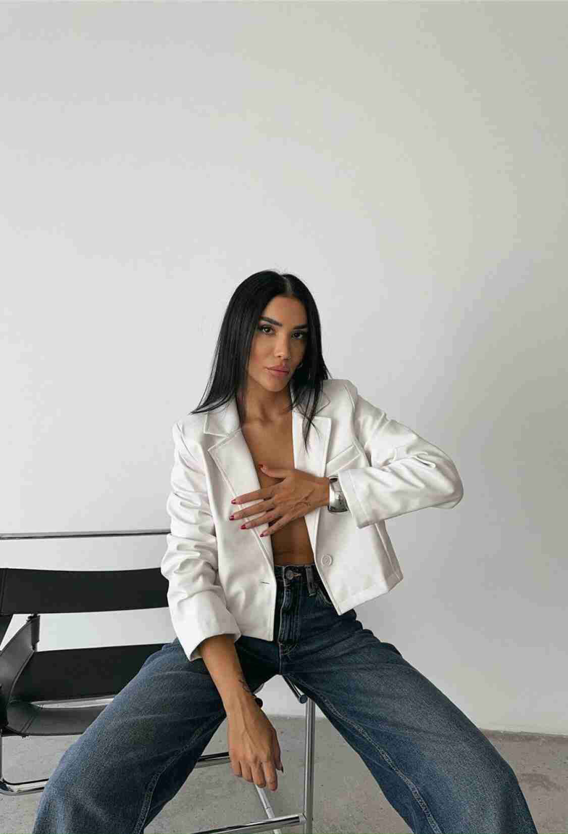 Single Button Leather Crop Jacket - Brand: Ello - Women & Kids, Baby Clothes Wholesale - TheBS Women