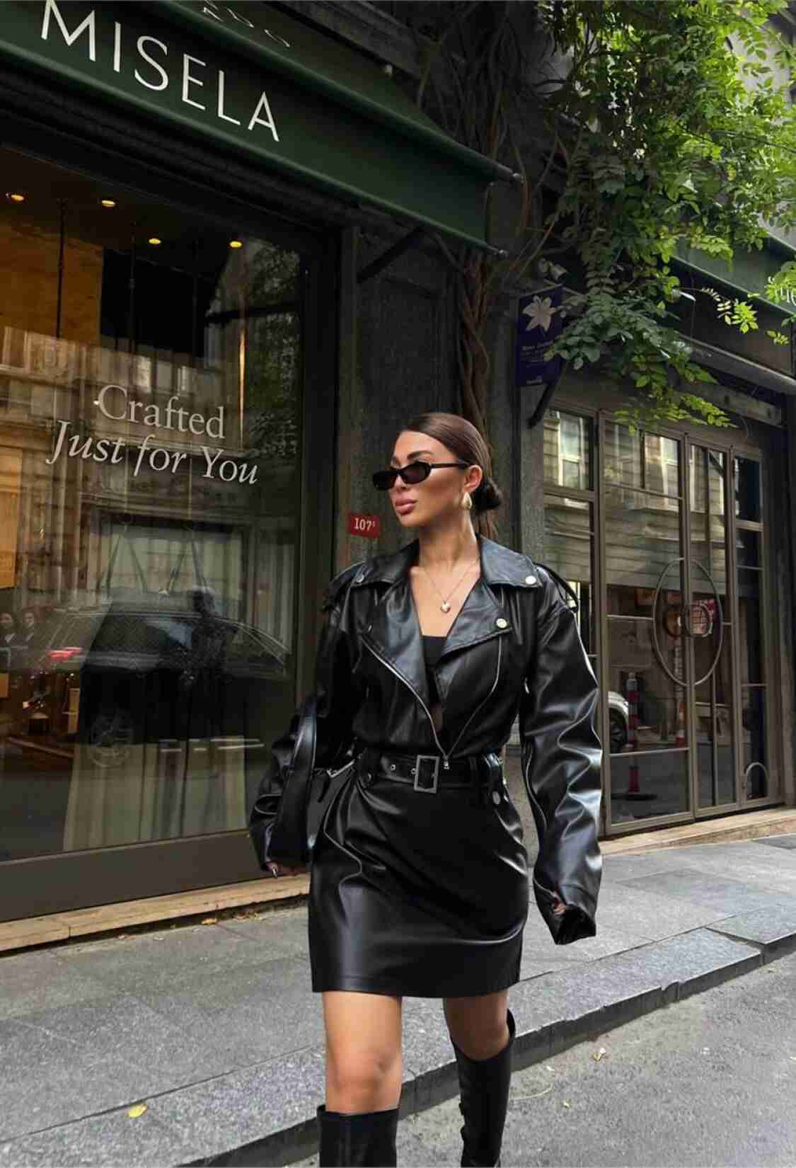 Leather Jacket Look Dress Black - Brand: Ello - Women & Kids, Baby Clothes Wholesale - TheBS Women