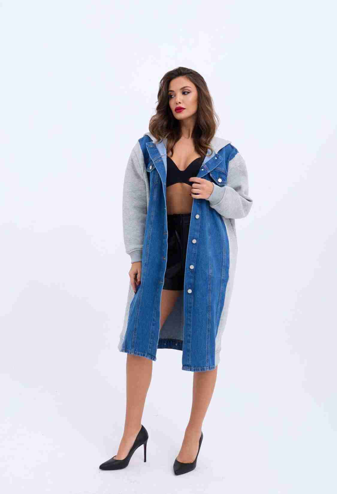 Long Denim Jacket - Brand: Fame - Women & Kids, Baby Clothes Wholesale - TheBS Women