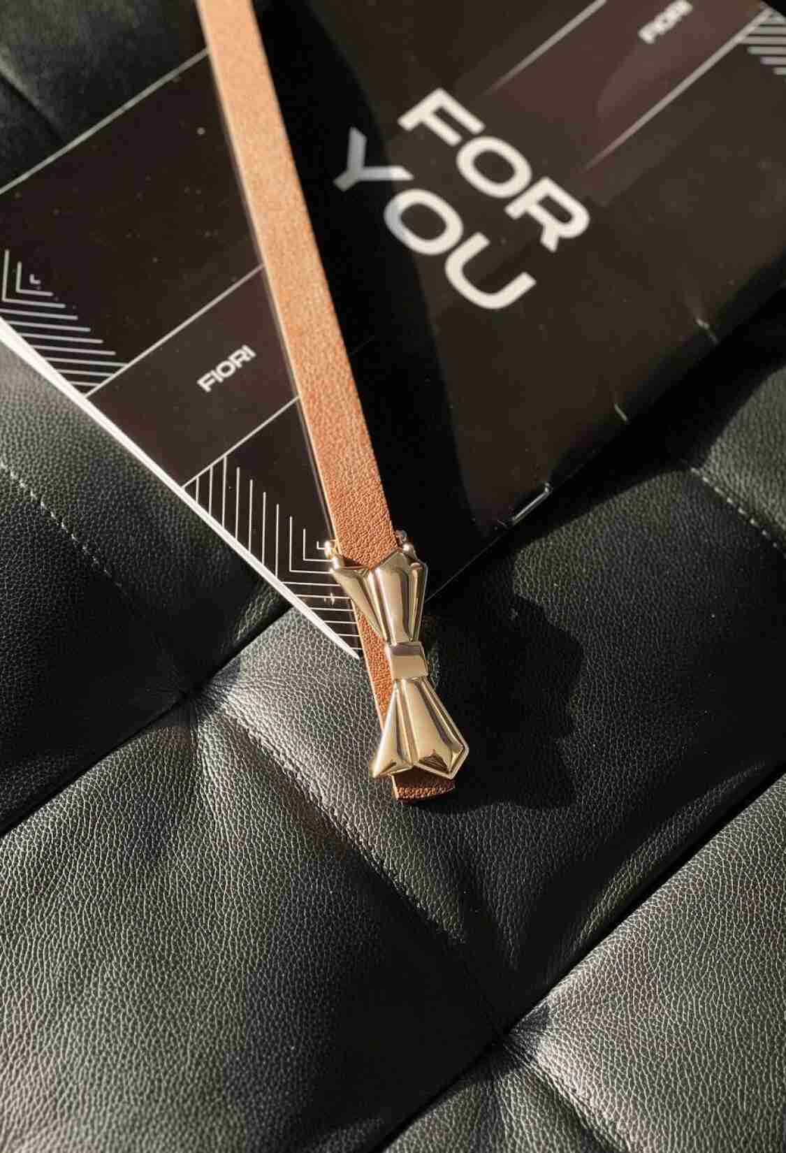 Slim Leopard Women's Belt With Bow Tie Buckle - Brand: Fiori - Women & Kids, Baby Clothes Wholesale - TheBS Women