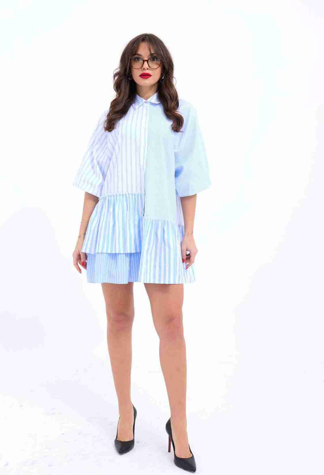 Dress - Blue - Brand: Fame - Women & Kids, Baby Clothes Wholesale - TheBS Women