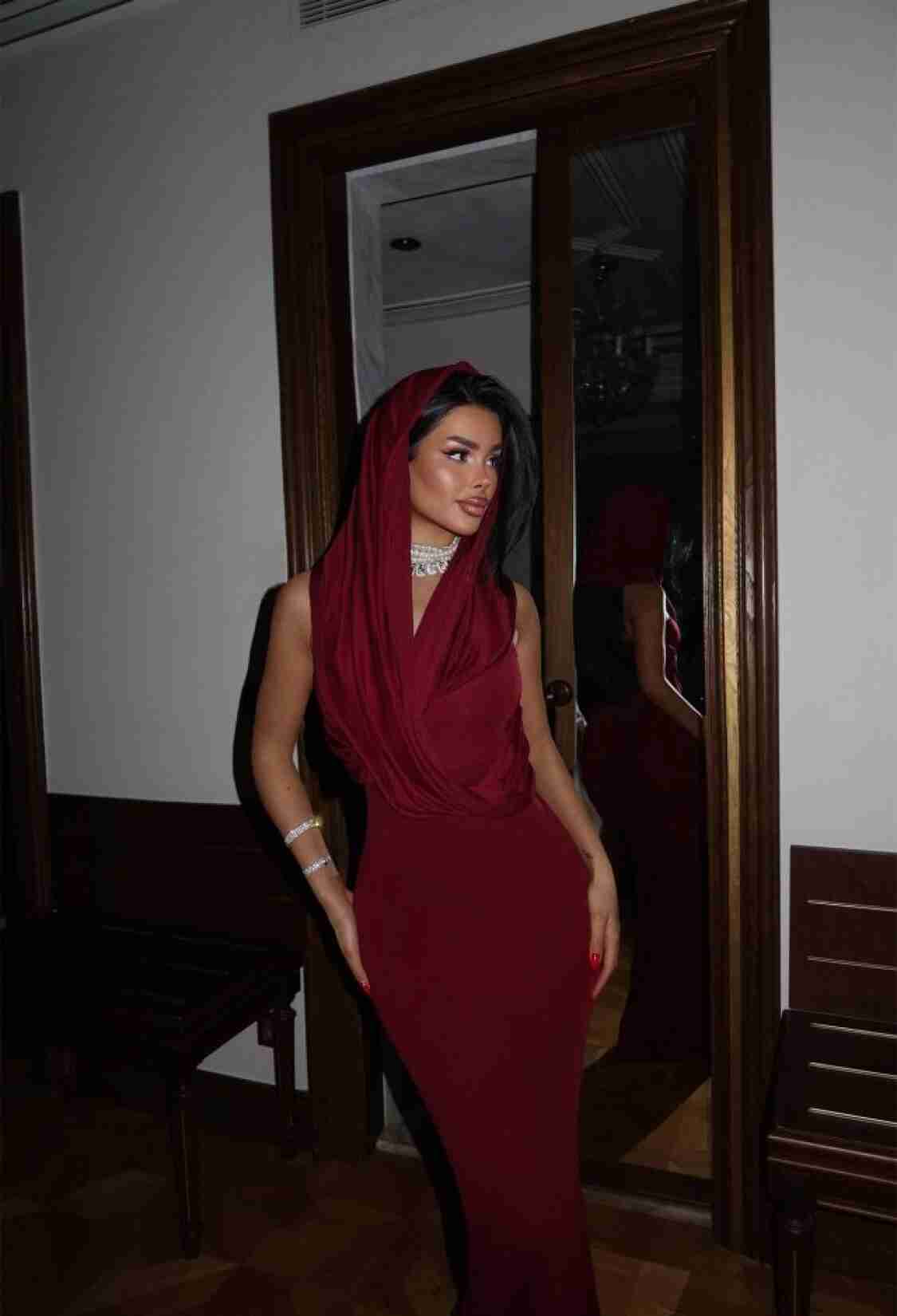 Burgundy Basic Long Dress - Brand: EYYO ATELIER - Women & Kids, Baby Clothes Wholesale - TheBS Women