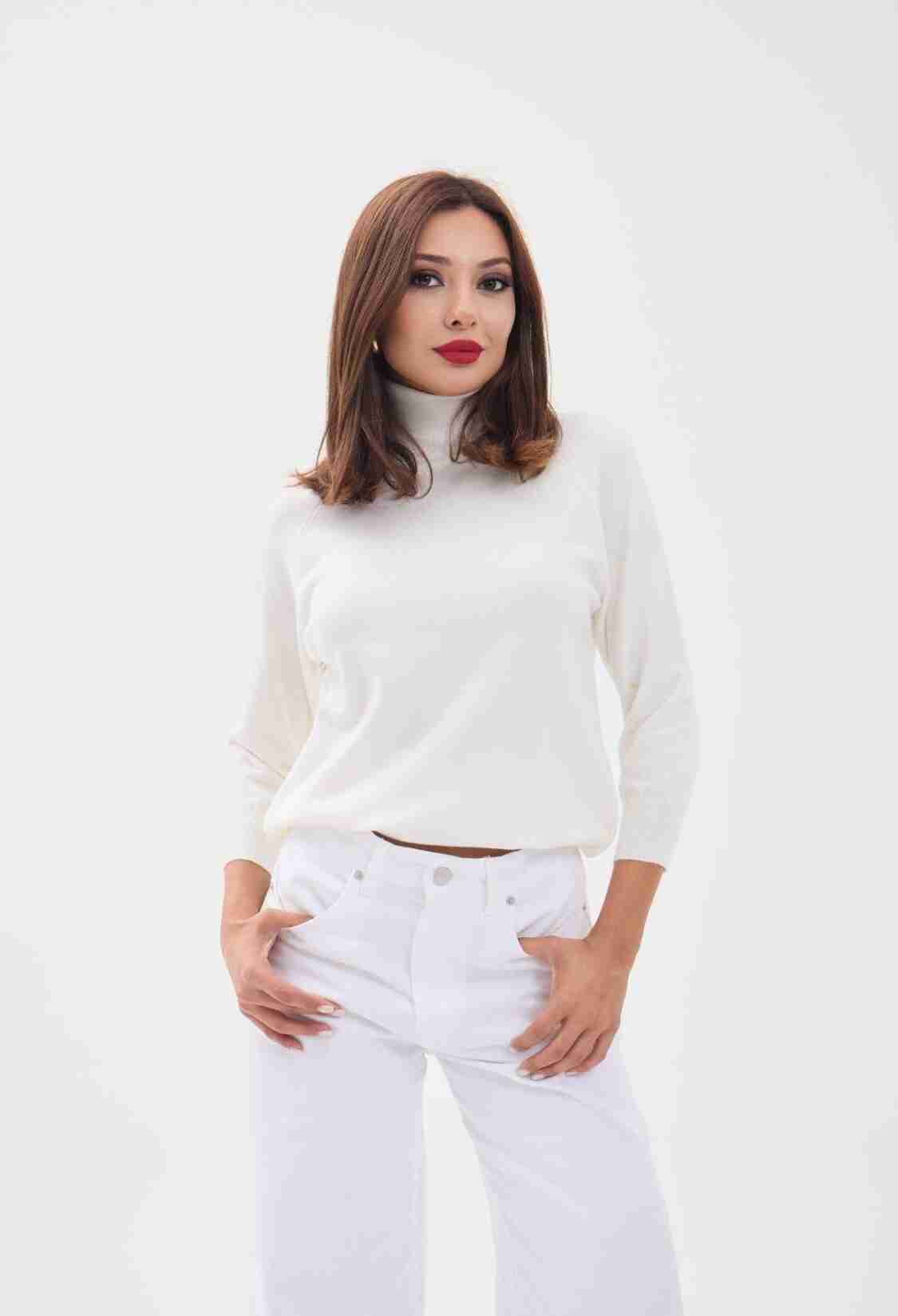 Knitwear Poor Sleeve Turtleneck Sweater - Brand: Fame - Women & Kids, Baby Clothes Wholesale - TheBS Women