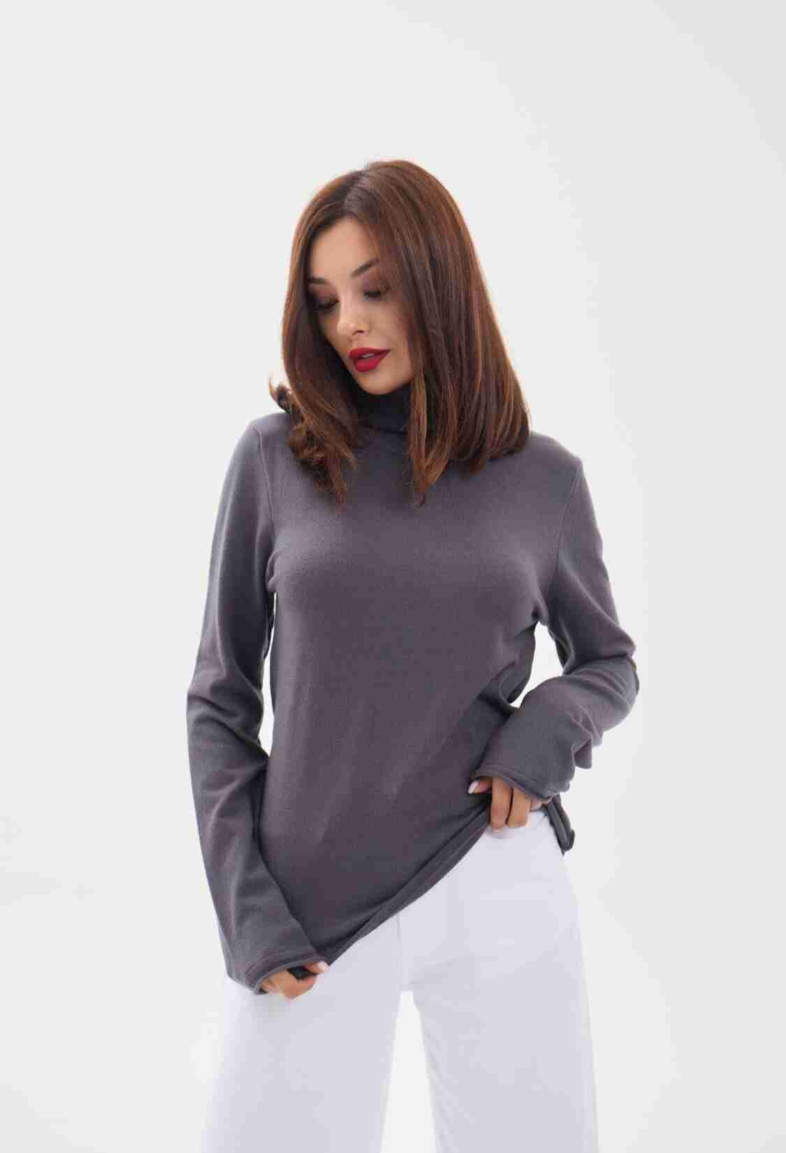 Knitwear Plain Turtleneck Casual - Brand: Fame - Women & Kids, Baby Clothes Wholesale - TheBS Women
