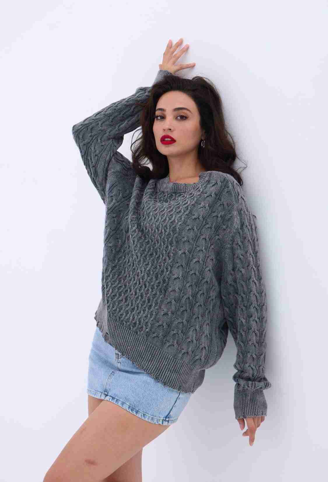 Knitwear Casual Hair Knitted Sweater - Brand: Fame - Women & Kids, Baby Clothes Wholesale - TheBS Women