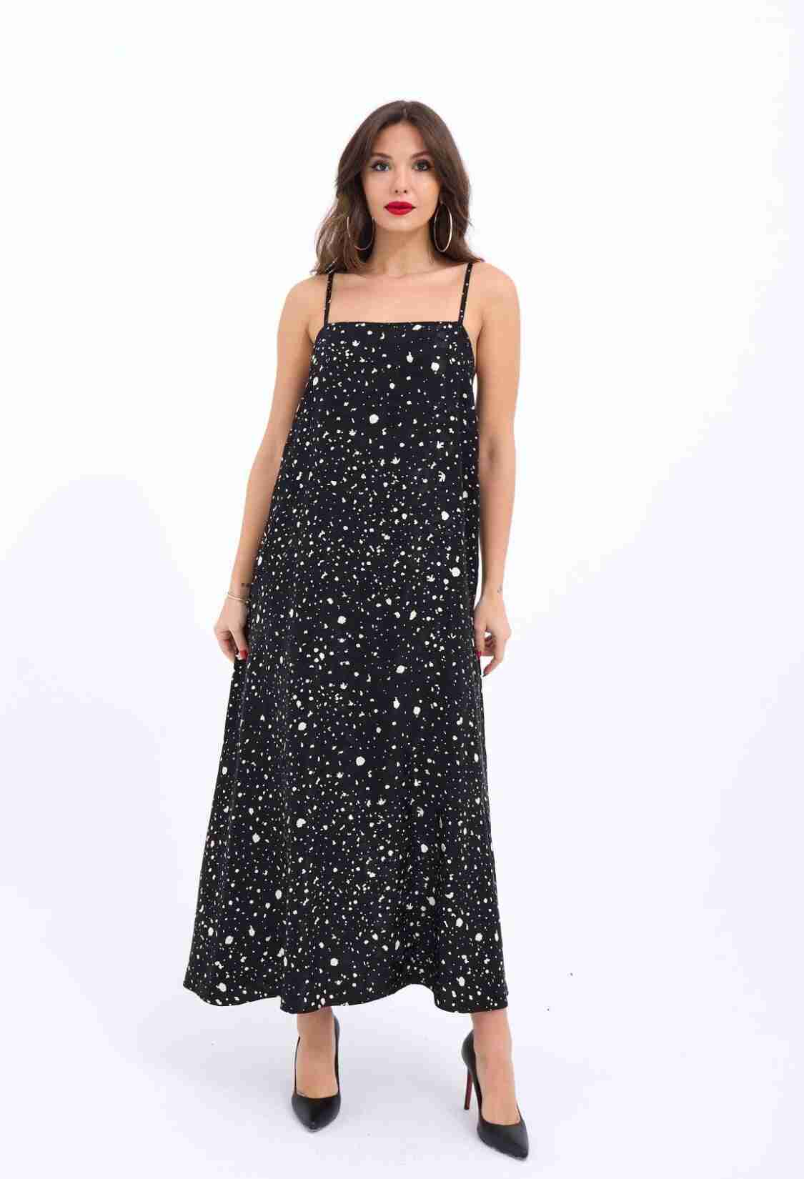 Patterned Dress -& White - Brand: Fame - Women & Kids, Baby Clothes Wholesale - TheBS Women